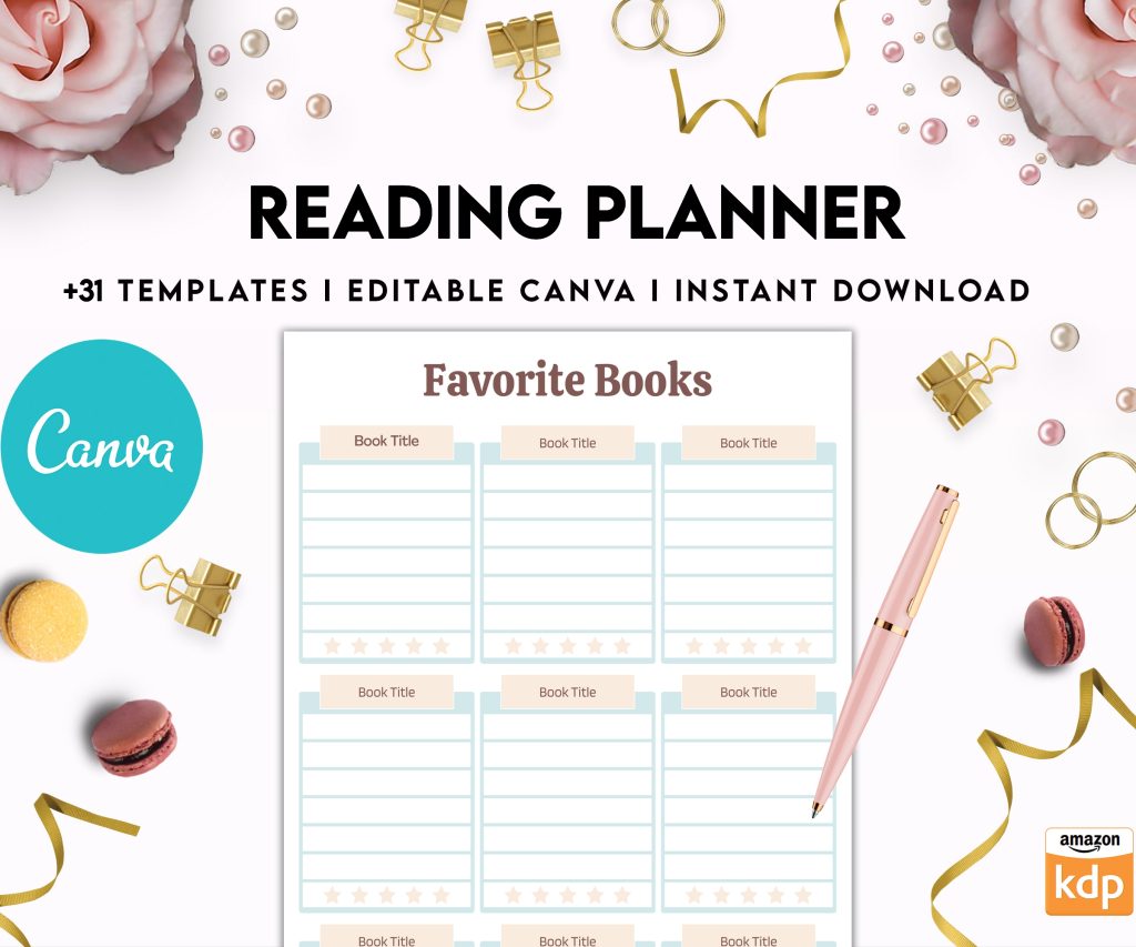 Free Reading Planner PDF Printable, 8,5×11 inch A4 size, For journal, Notebook, Binder… binder Planner printable