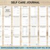 Free Self Care Journal PDF Printable, 8,5×11 inch A4 size, For journal, Notebook, Binder… binder Planner printable