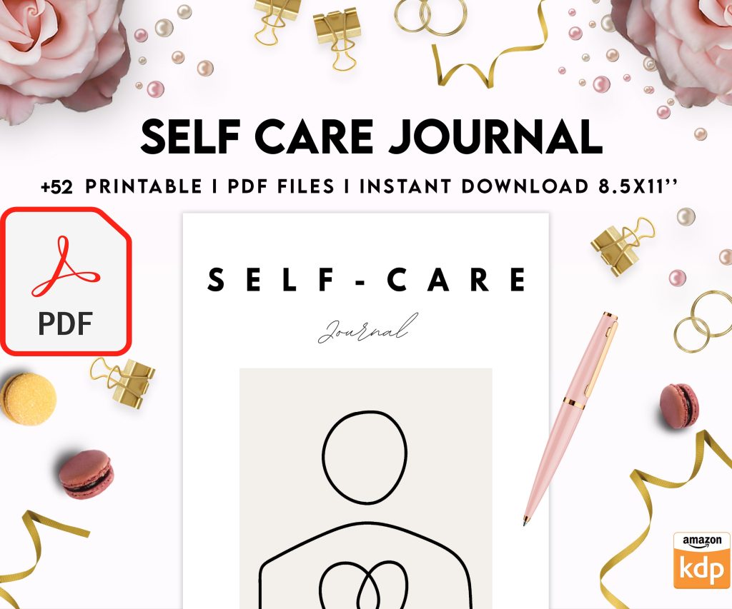 Free Self Care Journal PDF Printable, 8,5×11 inch A4 size, For journal, Notebook, Binder… binder Planner printable