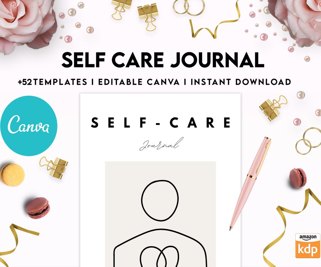 Free Self Care Journal PDF Printable, 8,5×11 inch A4 size, For journal, Notebook, Binder… binder Planner printable
