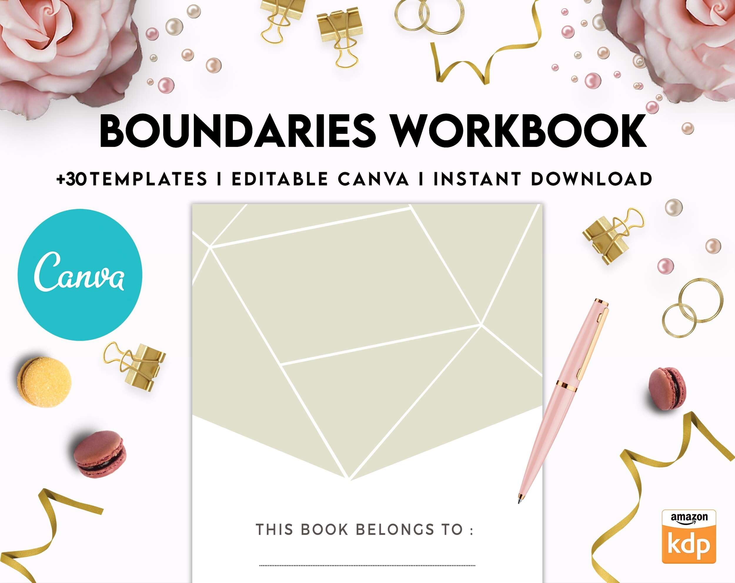 Boundaries workbook, Communicating, Canva Editable Templates