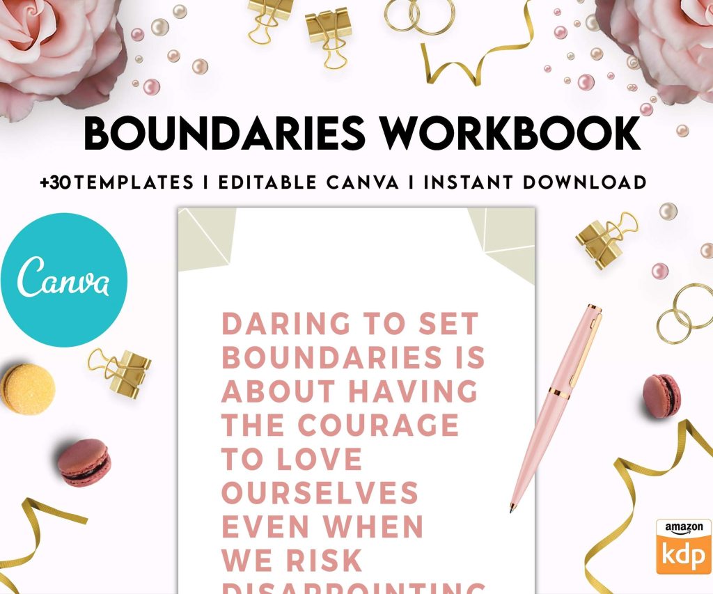 Boundaries workbook, Communicating, Canva Editable Templates