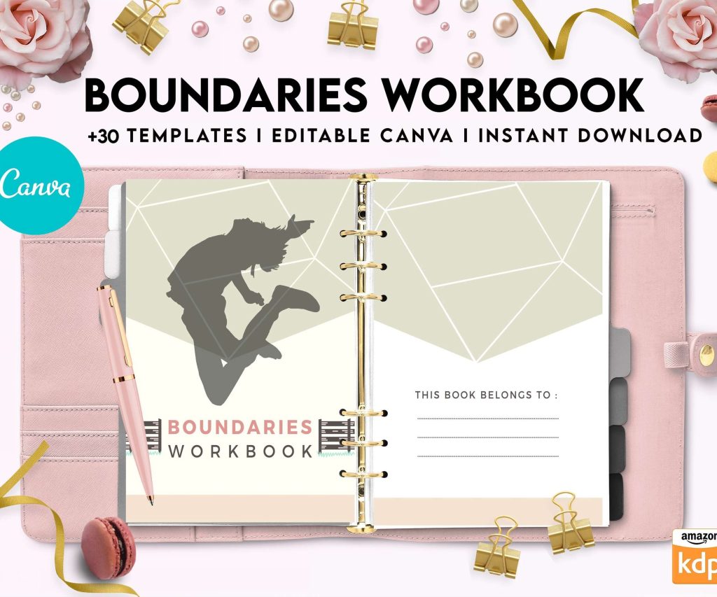 Boundaries workbook, Communicating, Canva Editable Templates