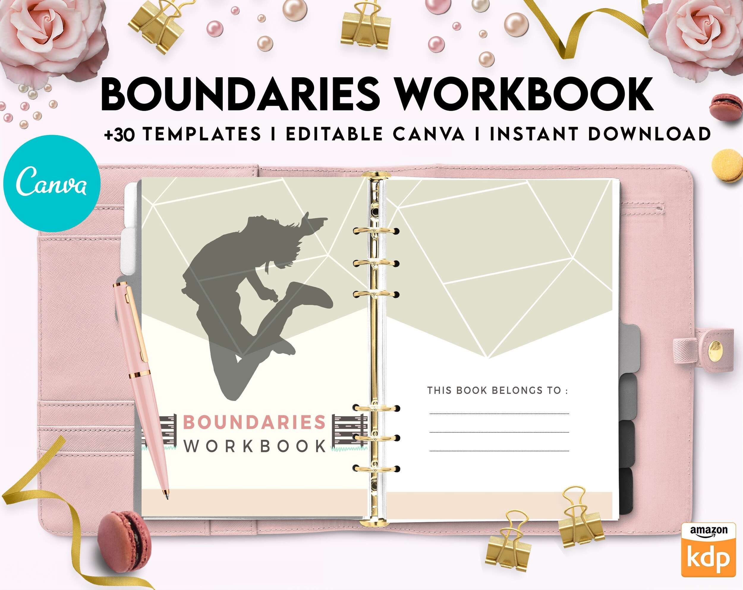 Boundaries workbook, Communicating, Canva Editable Templates