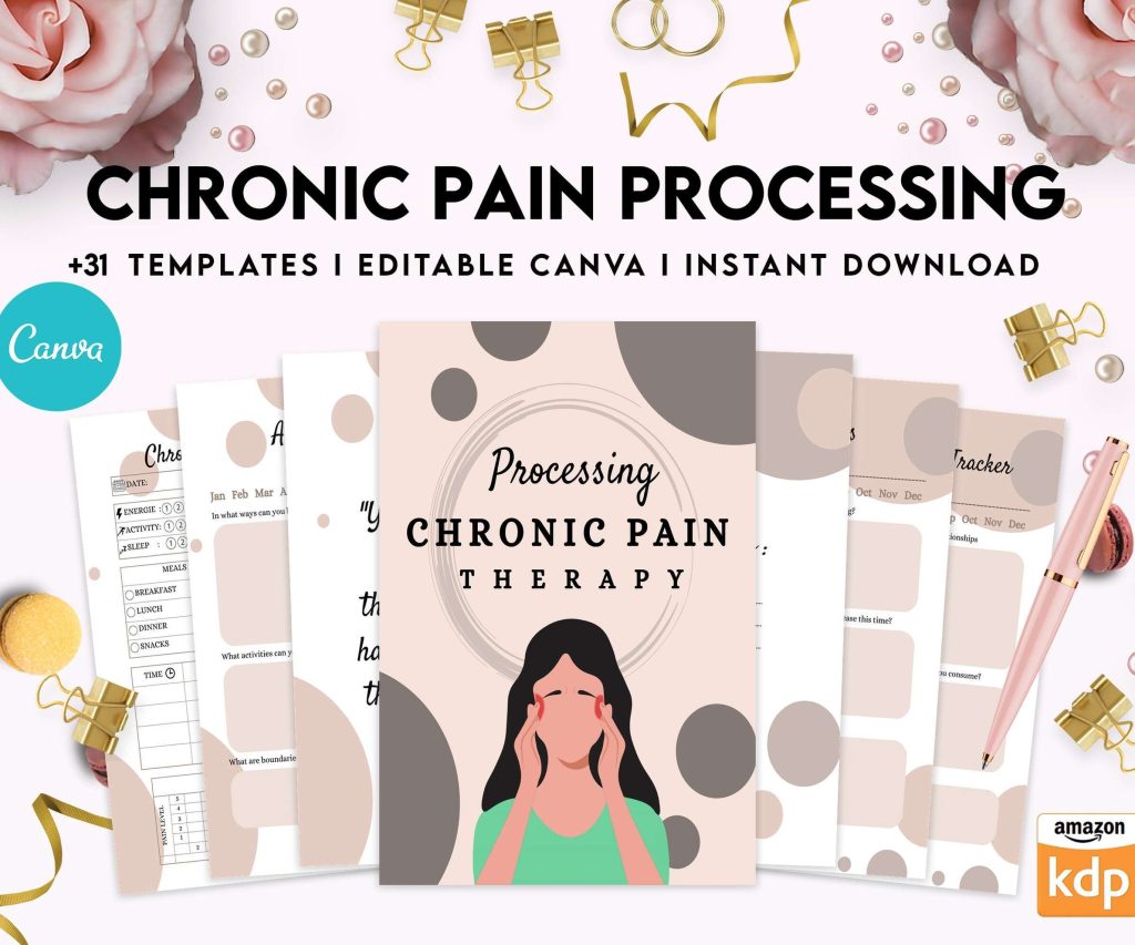 Pain Tracker Chronic Pain Processing, chronic fatigue, chronic illnes, Pain tracker, Canva Editable Templates