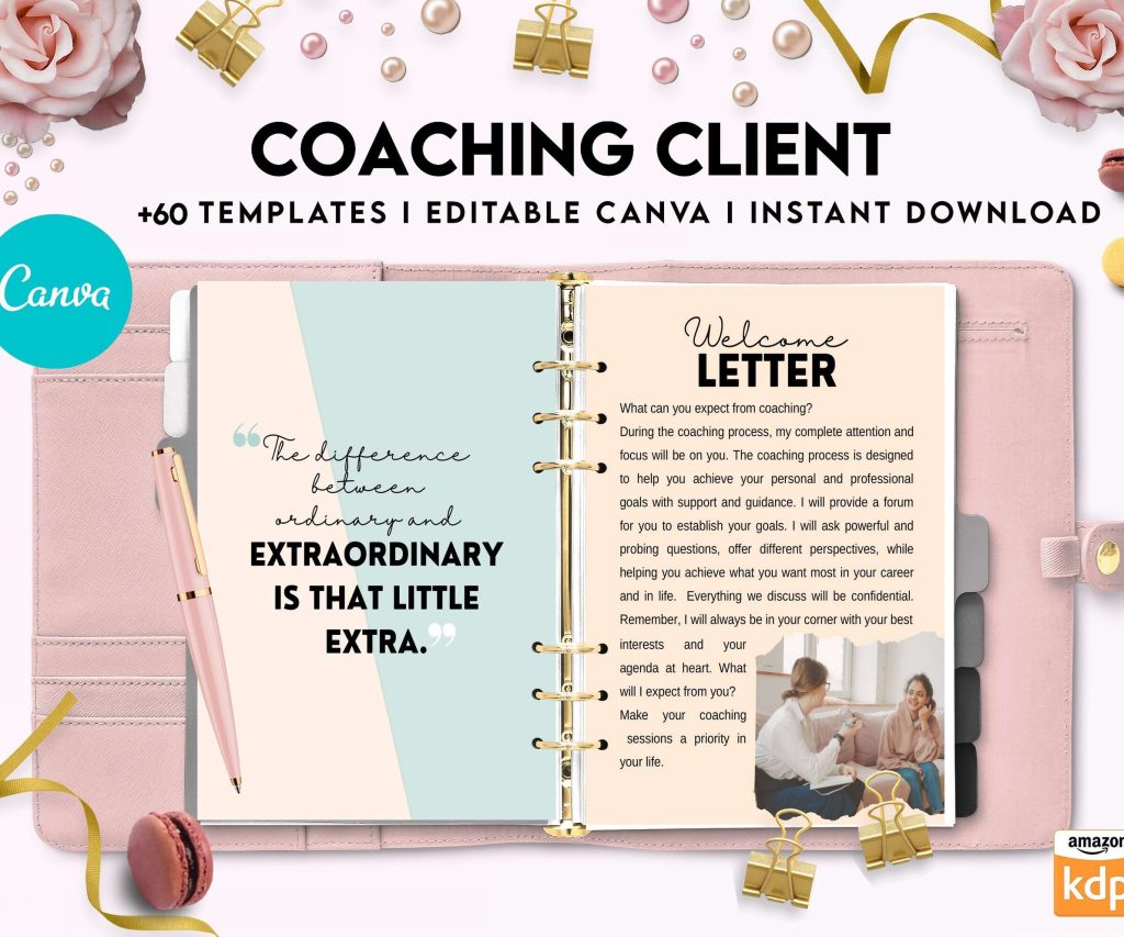 Coaching client welcome packet, client onboarding bundle, life coach guide