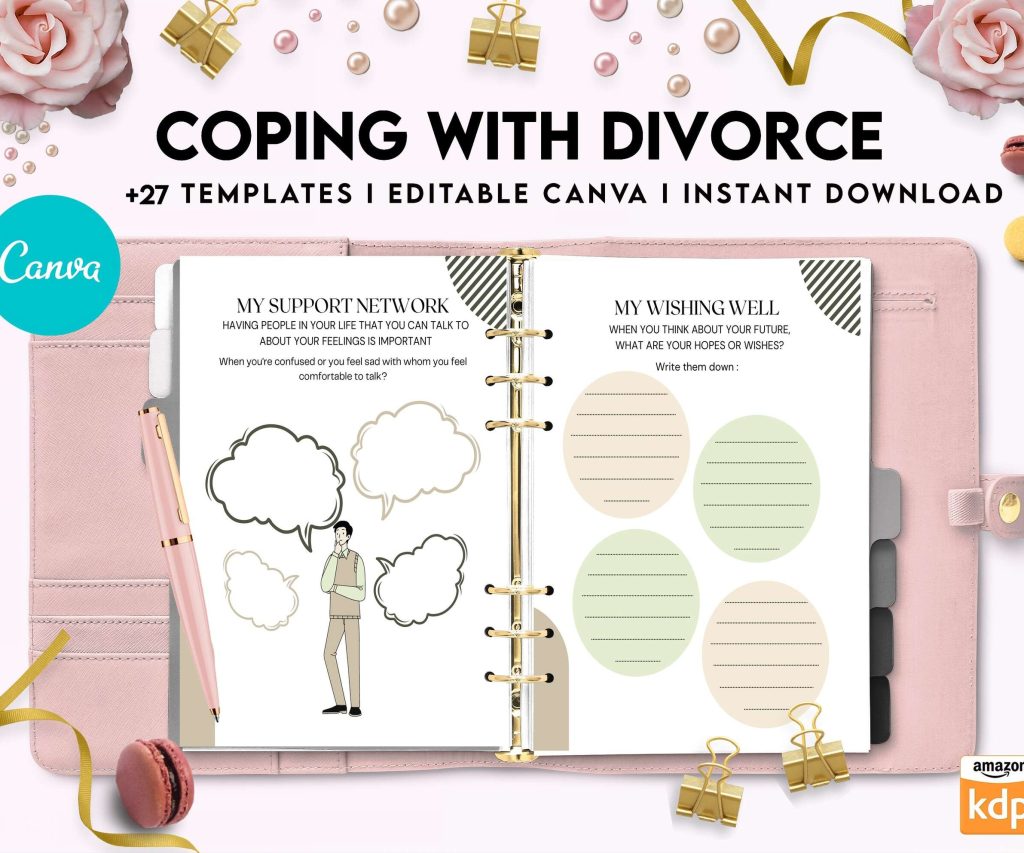 Coping with Divorce for adults, Canva Editable Templates