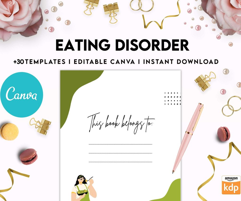 Eating disorder, Anorexia, Bulimia, Canva Editable Templates