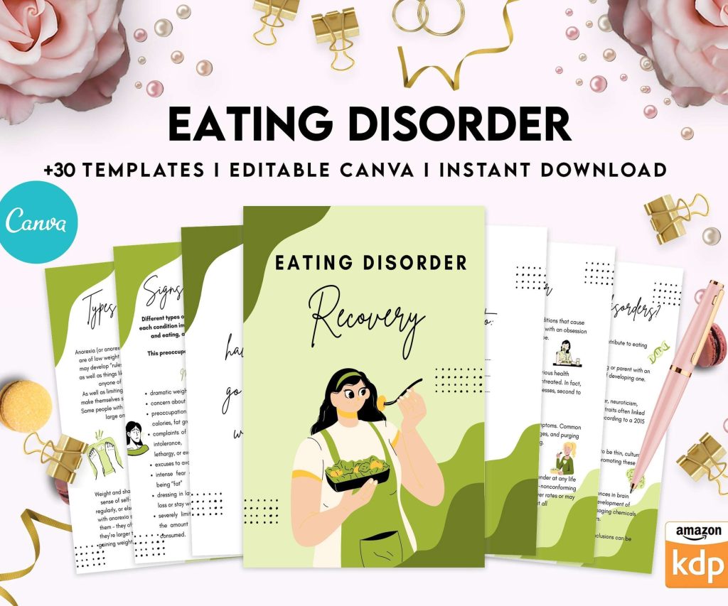 Stress Eating Disorder Eating disorder, Anorexia, Bulimia, Canva Editable Templates