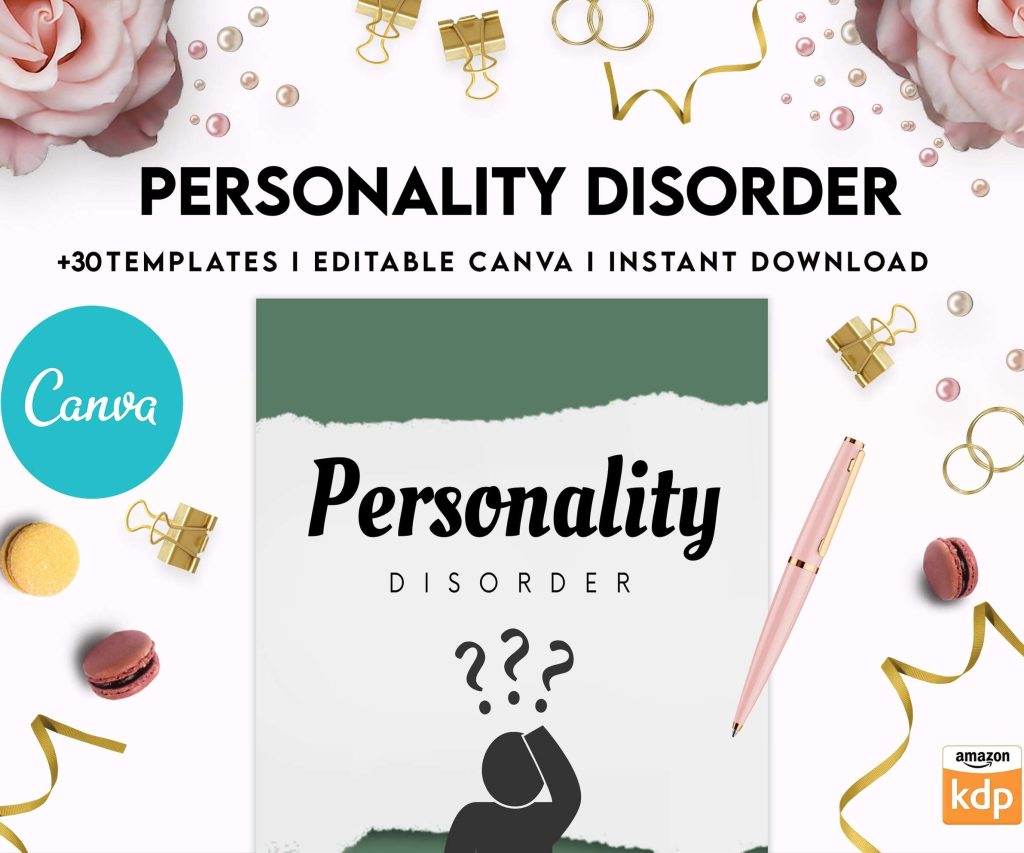 Personality disorder, bipolar, borderline, Canva Editable Templates