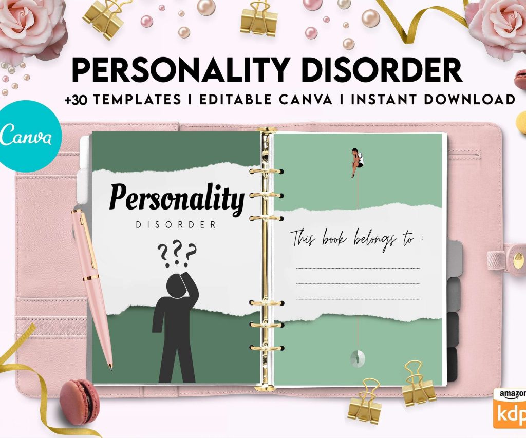 Personality disorder, bipolar, borderline, Canva Editable Templates