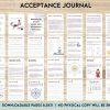 acceptance and commitment therapy book Acceptance Journal, therapy journal, Self care journal, self care planner, mindfulness, self love journal,wellness journal Digital Download PDF file 8,5×11 inch