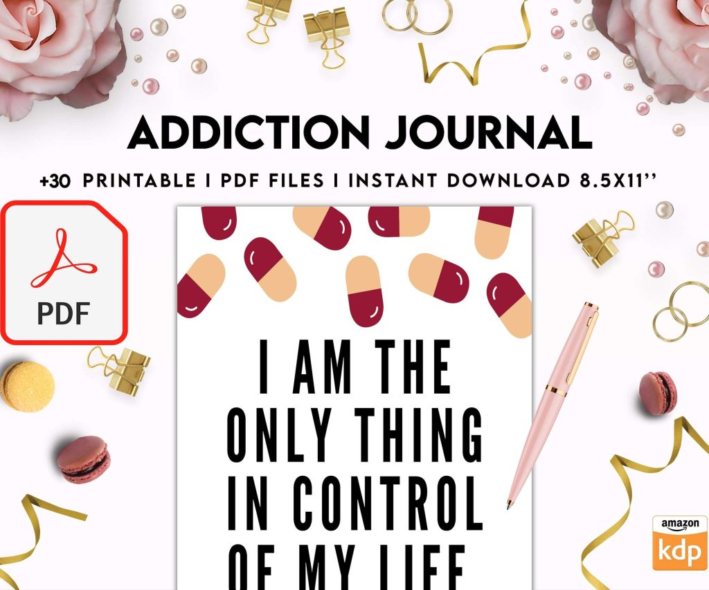 Addiction Journal, Addiction recovery therapy journal, Self care journal, self care planner, mindfulness, self love journal,wellness journal Digital Download PDF file 8,5×11 inch
