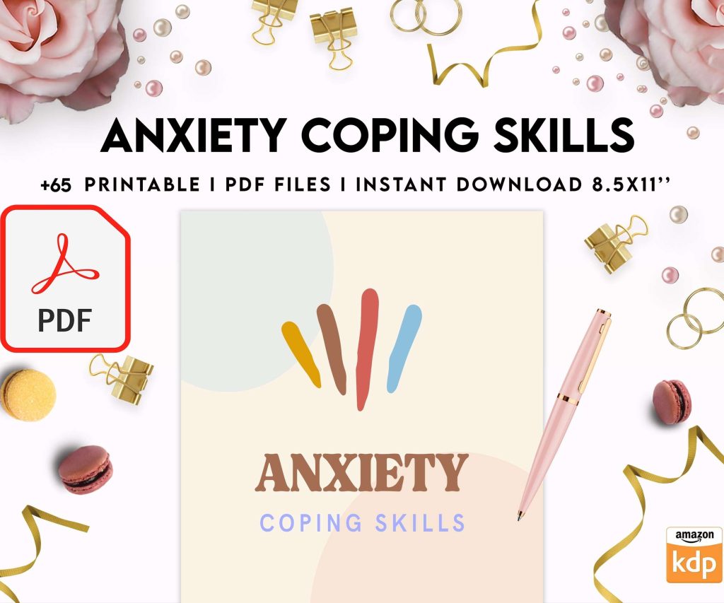 Anxiety Coping Skills, anxiety therapy journal, Self care journal, mindfulness, self love journal, wellness journal Digital Download PDF file 8,5×11 inch