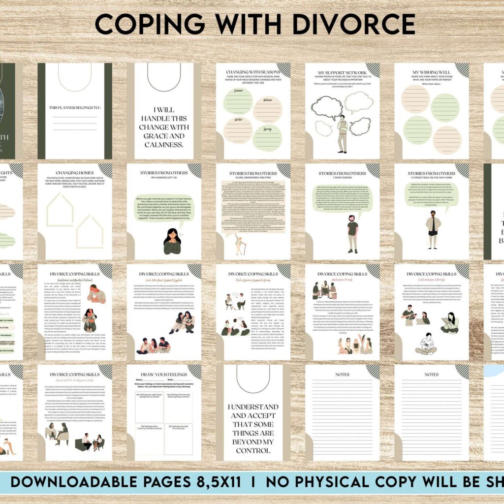 Coping with Divorce for adults, PDF file 8,5×11 inch