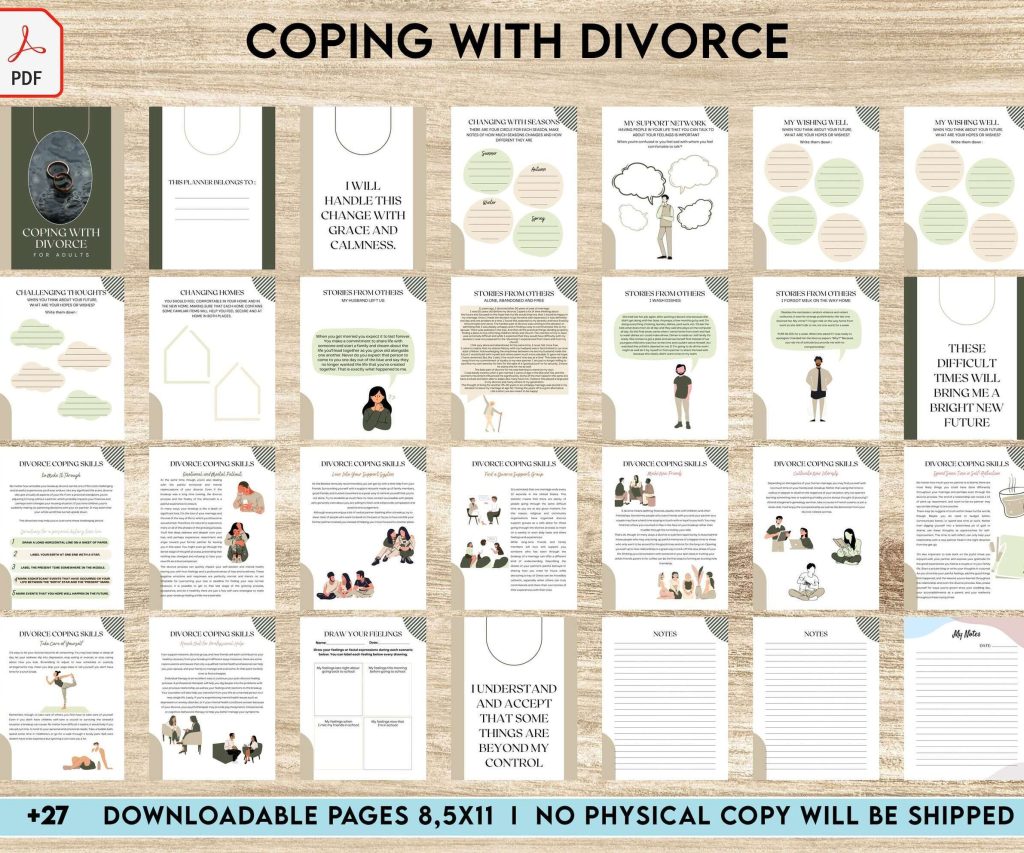 Coping with Divorce for adults, PDF file 8,5×11 inch