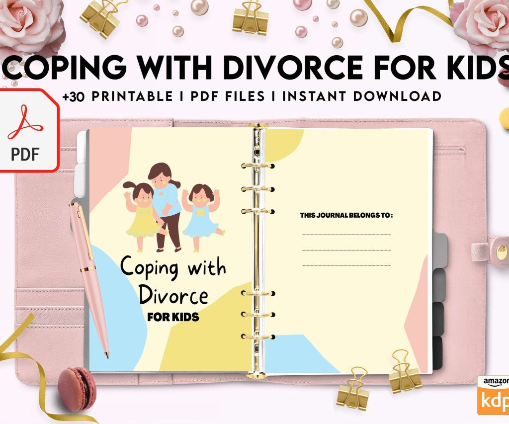 Coping With Divorce for Kids, Kids therapy, coping skills, divorce kids, Digital Download PDF file 8,5×11 inch