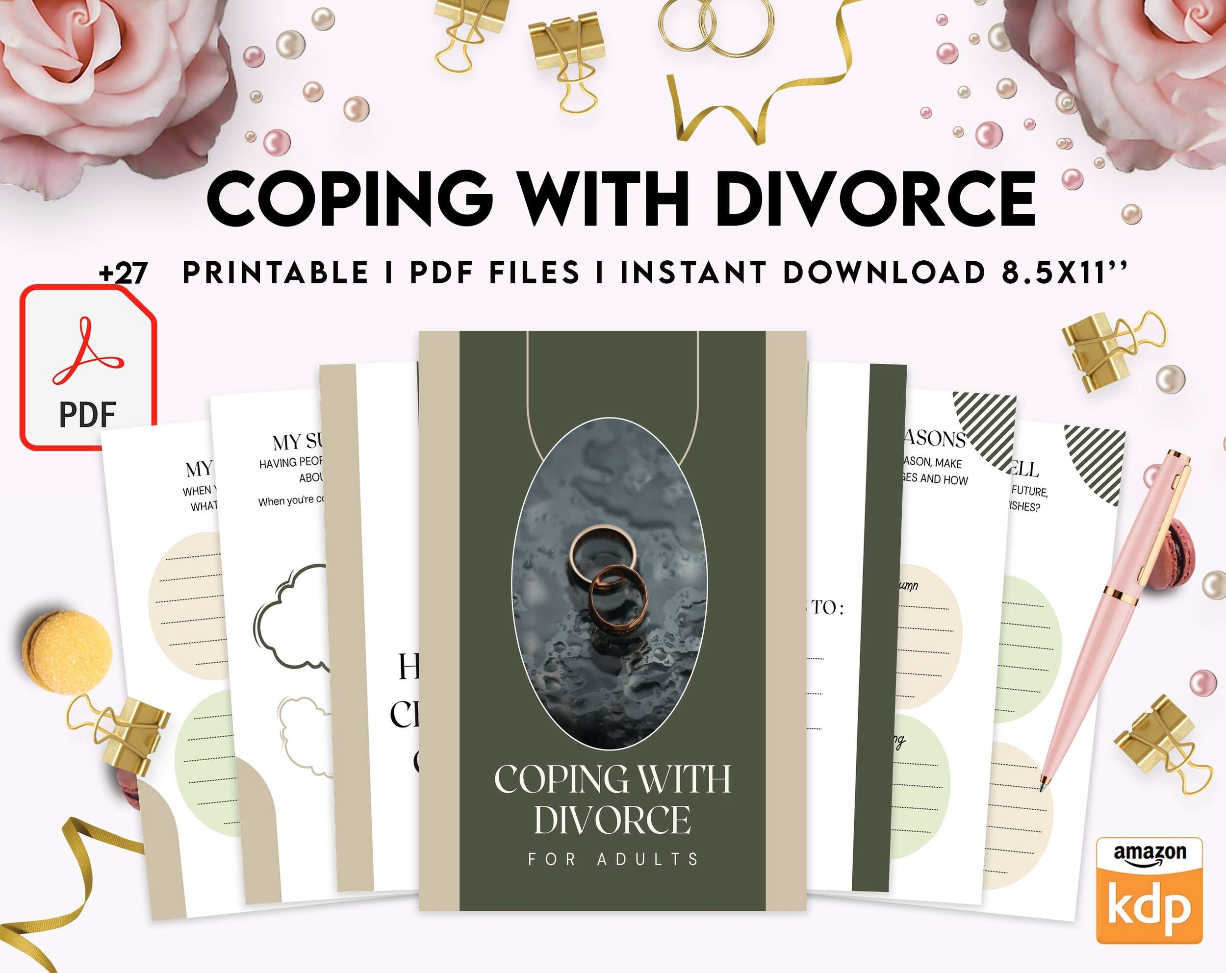 Coping with Divorce for adults, PDF file 8,5×11 inch