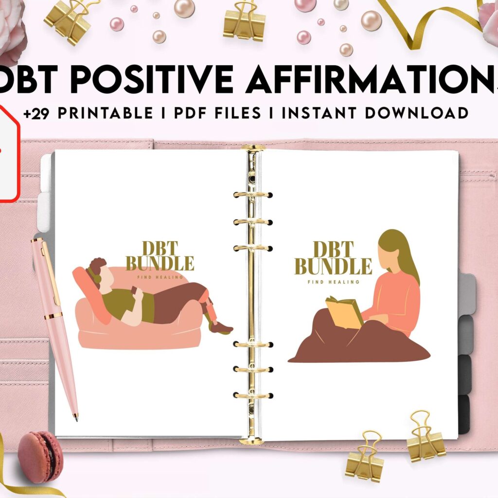 Dbt Positive Affirmations for kids, coping skills, divorce kids, Digital Download PDF file 8,5×11 inch