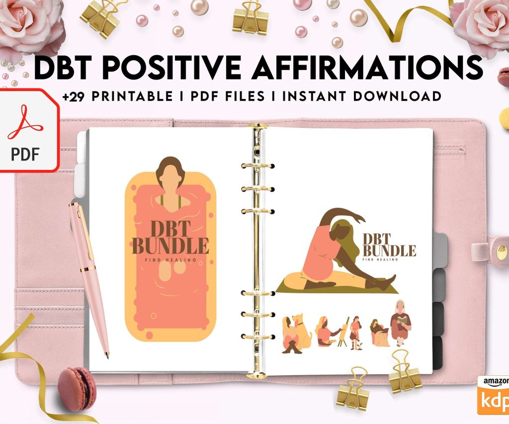 Dbt Positive Affirmations for kids, coping skills, divorce kids, Digital Download PDF file 8,5×11 inch