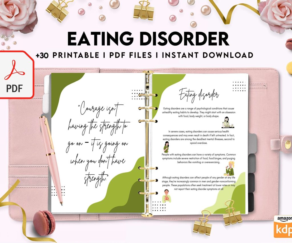 Eating disorder, Anorexia, Bulimia, PDF file 8,5×11 inch