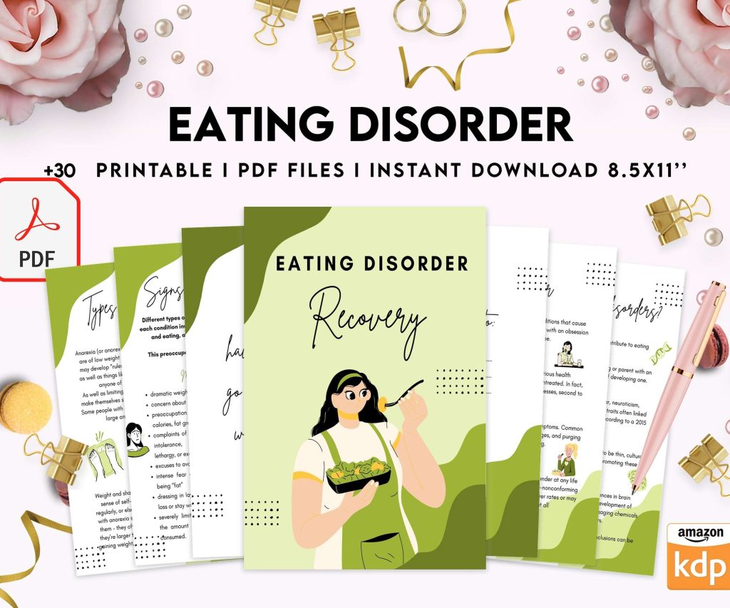 Eating disorder, Anorexia, Bulimia, PDF file 8,5×11 inch