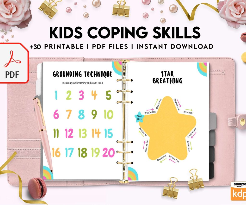 Kids Coping Skills, kids therapy, kids self discovery, kids self esteem, kids Limiting Beliefs Digital Download PDF file 8,5×11 inch