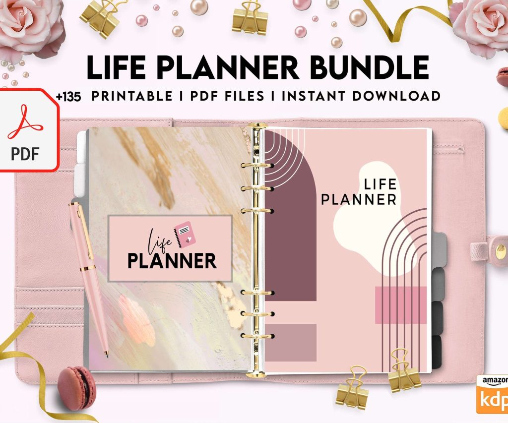 Life Planner Bundle, life organizer, adhd planner, productivity planner, Digital Download PDF file 8,5×11 inch