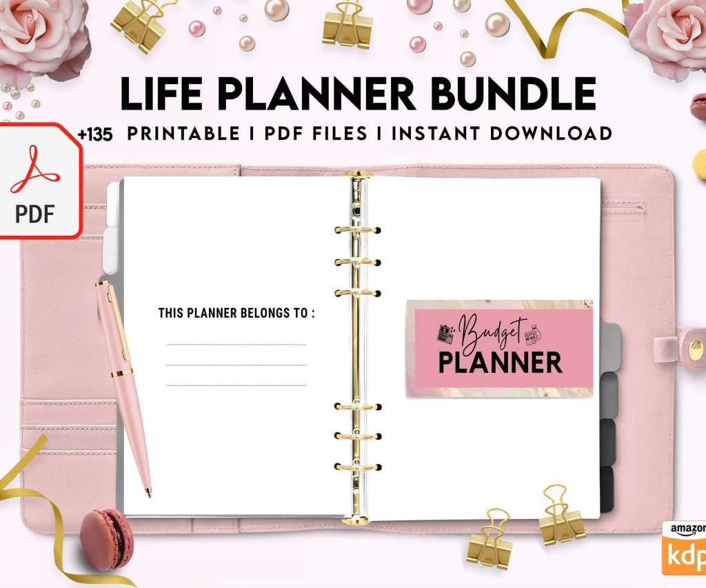 Life Planner Bundle, life organizer, adhd planner, productivity planner, Digital Download PDF file 8,5×11 inch