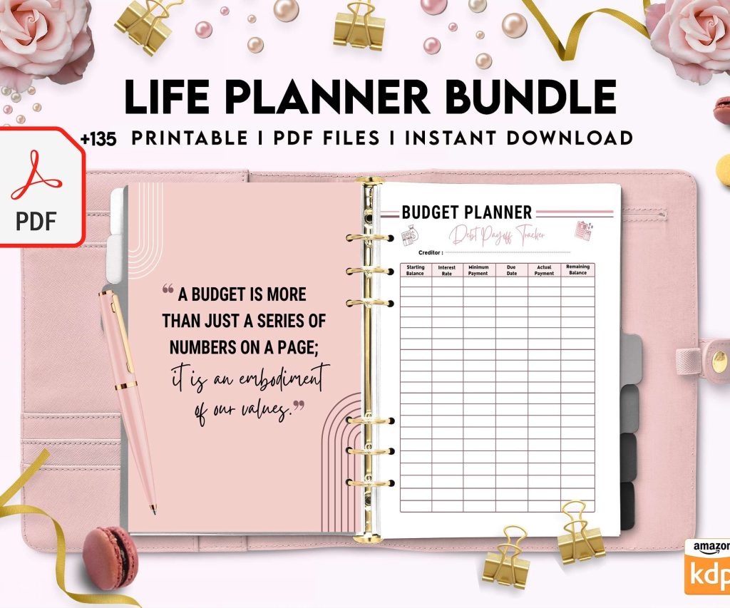Life Planner Bundle, life organizer, adhd planner, productivity planner, Digital Download PDF file 8,5×11 inch
