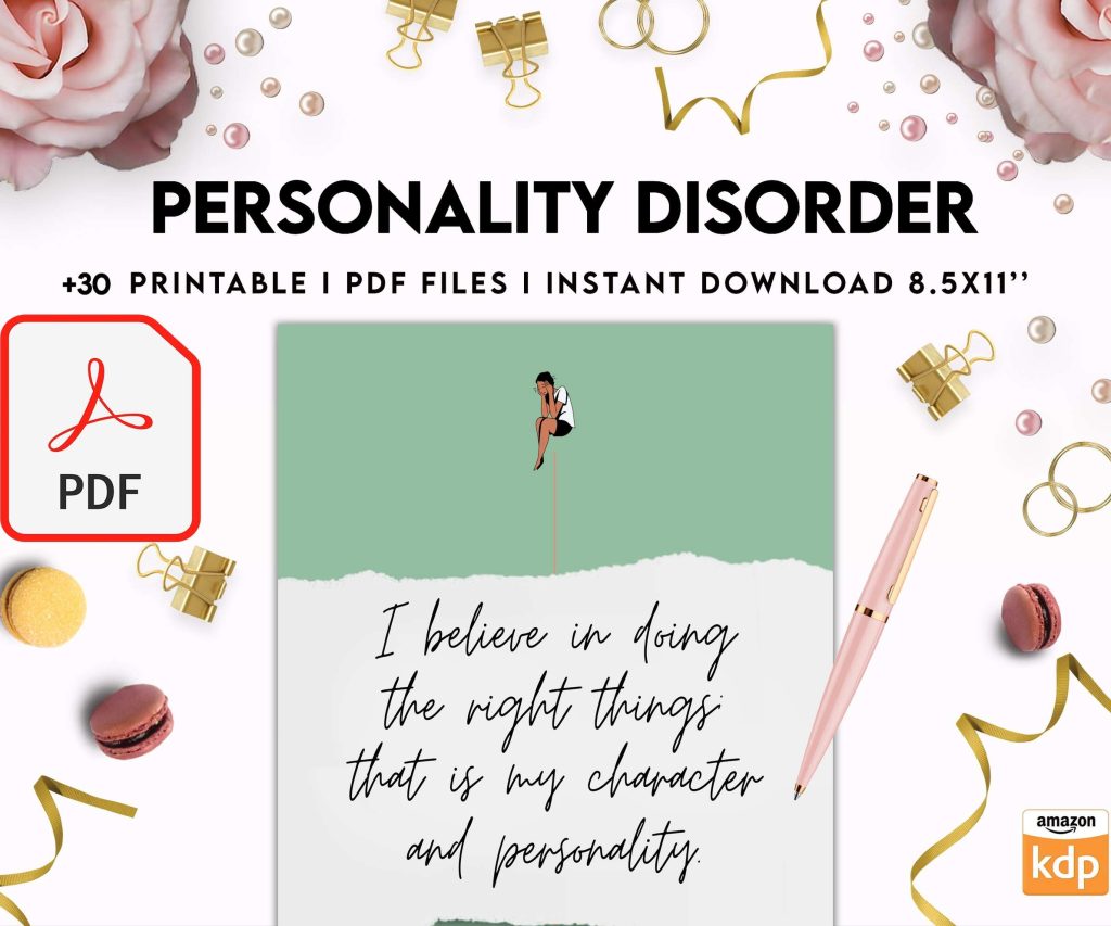 Personality disorder, bipolar, borderline, PDF file 8,5×11 inch