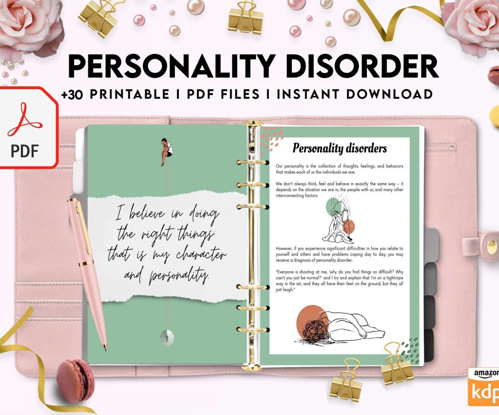 Personality disorder, bipolar, borderline, PDF file 8,5×11 inch