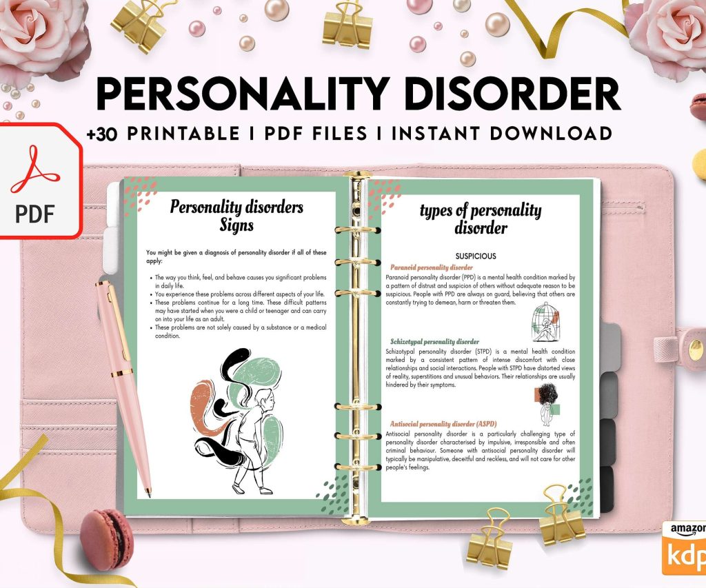 Personality disorder, bipolar, borderline, PDF file 8,5×11 inch