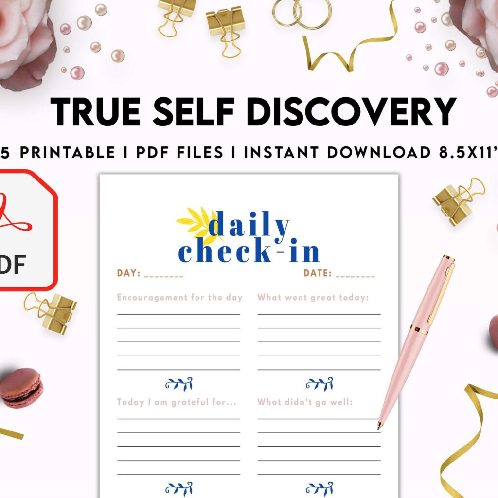 True Self Discovery, self esteem, self love journal , self care journal, manifestation Digital Download PDF file 8,5×11 inch