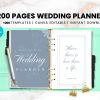 Wedding Planner 200 pages, Wedding Planning Canva Editable Templates.