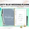Dusty Blue Wedding Planner 100 Canva Editable Templates
