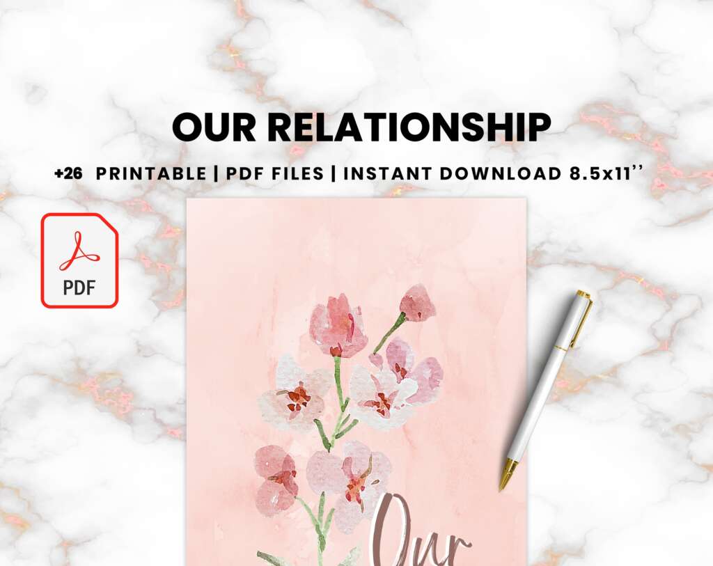 Relationship journal Printable PDF File - Planners weekly