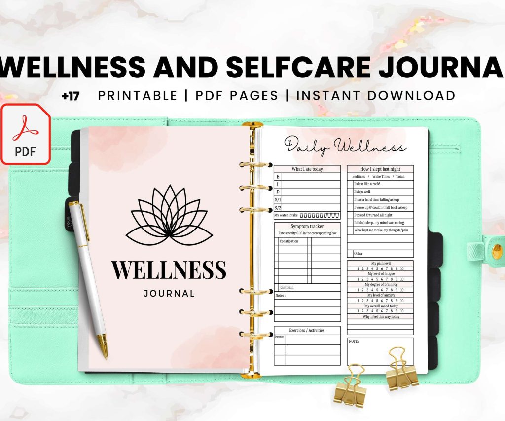 PDF-Wellness-and-Selfcare-create your own planner Journal_agenda_1