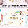 2024 Canva Editable Summer Planner Templates