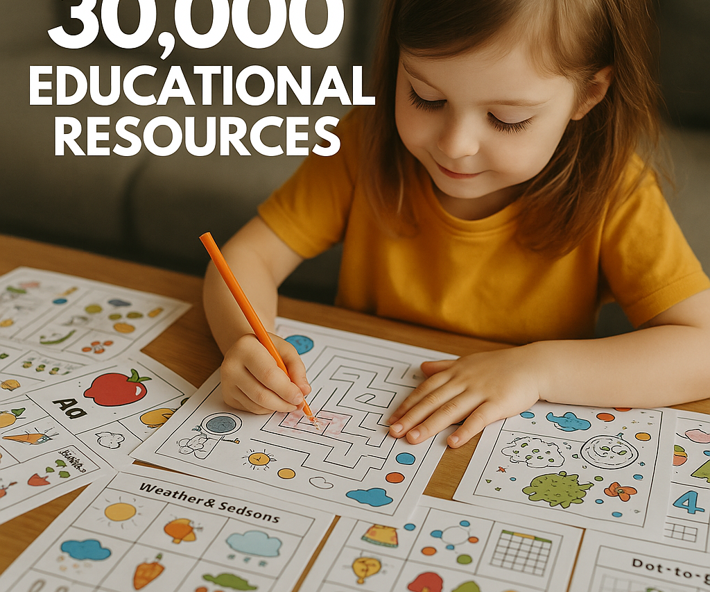 +30 000 Printable activity Pages Bundle for kids, Cute Coloring Pages for children Girls, Boys PDF Format
