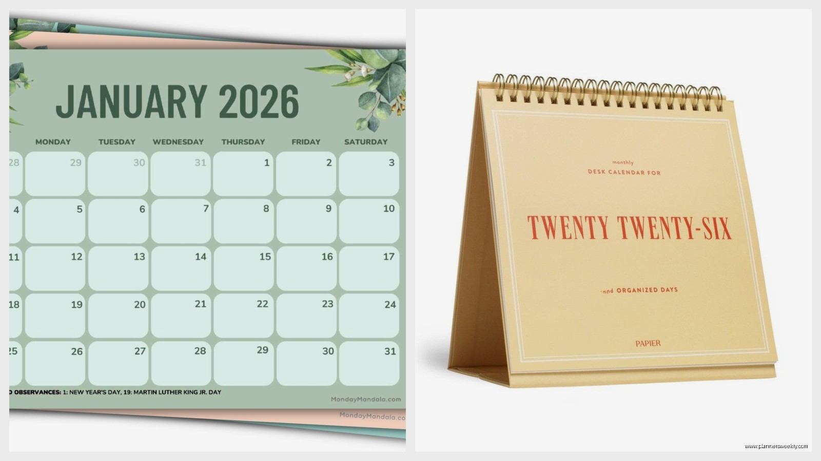 2026 Monthly Desk Calendar: Best Desktop Options