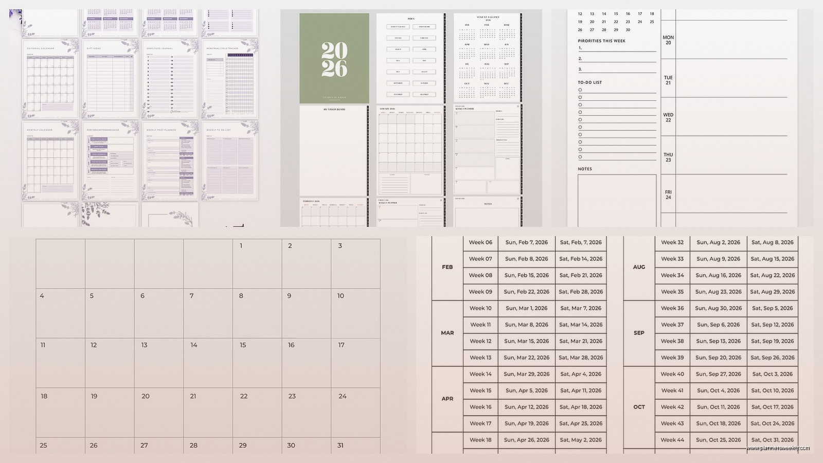 2026 Monthly Weekly Planner: Best Combination Options