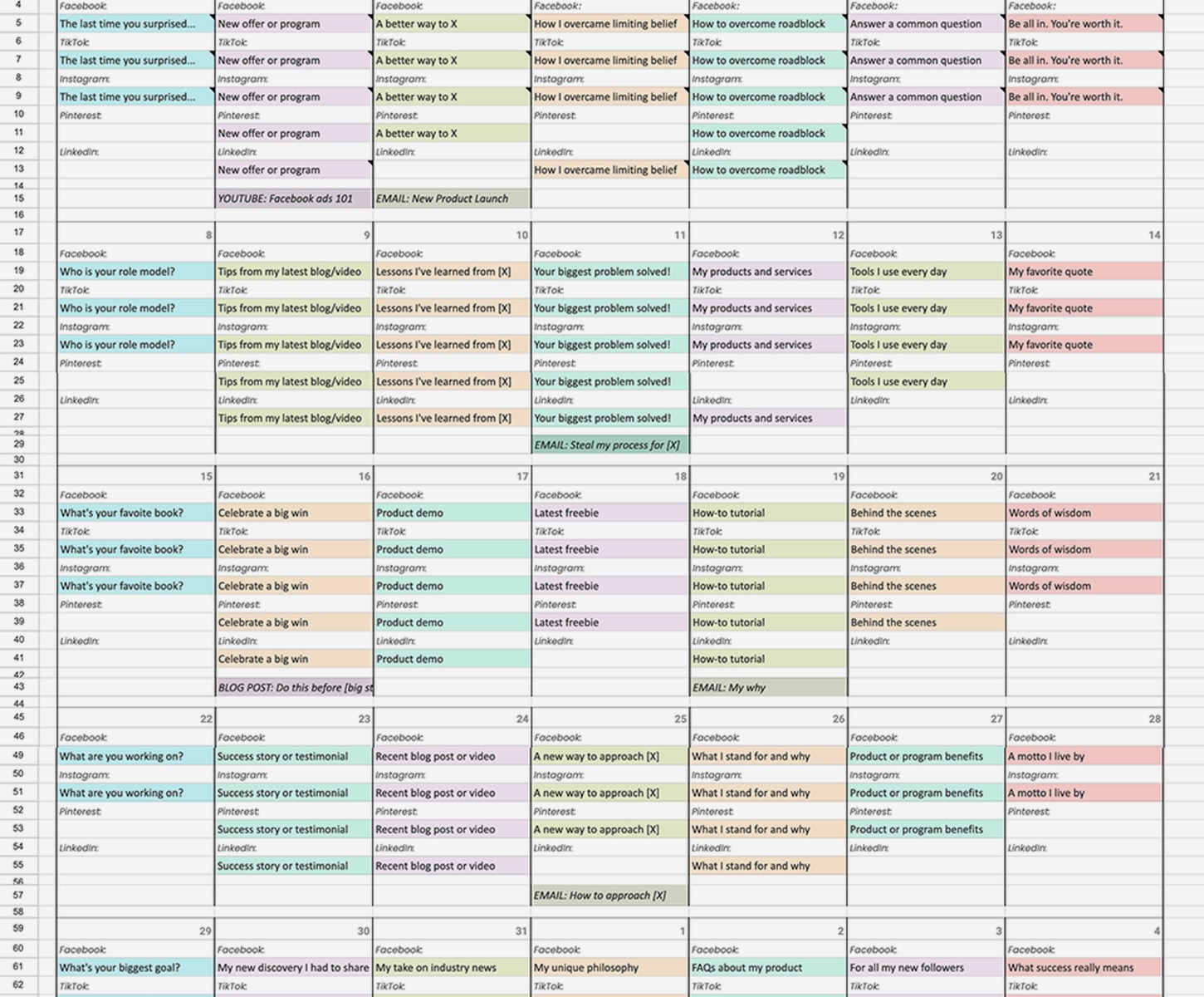 Content Planning Calendar Template: Marketing Guide