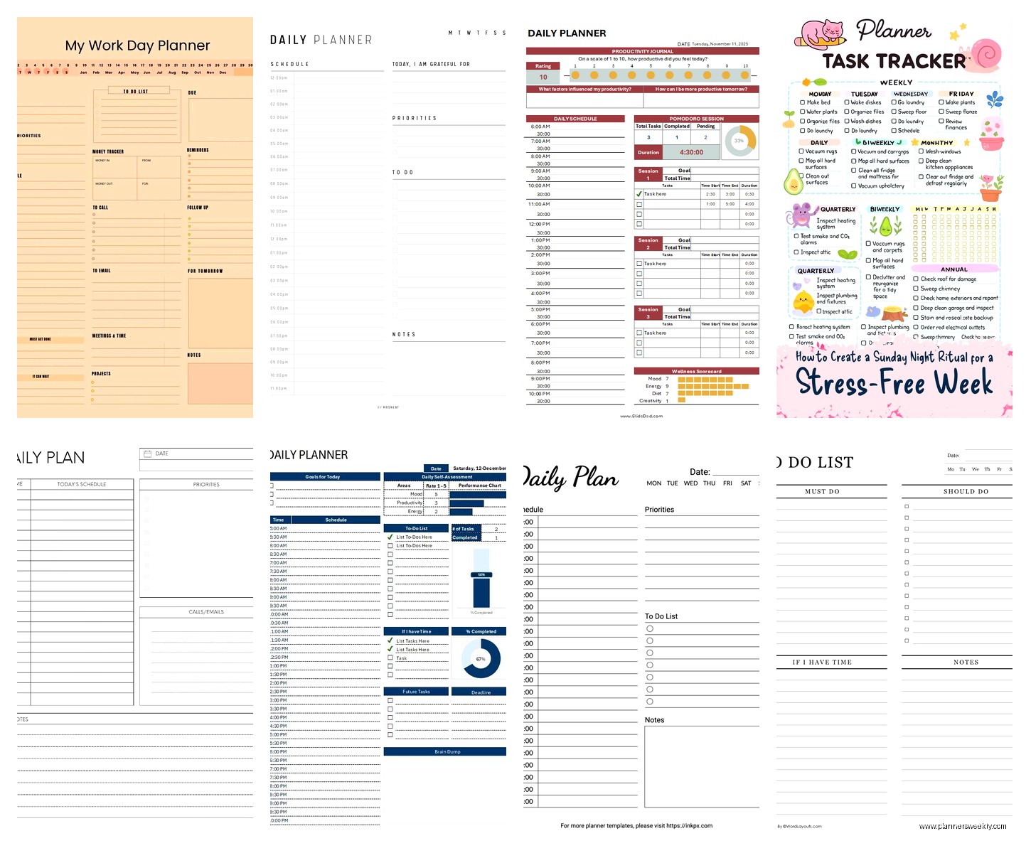 Daily Task Planner Template: Free Productivity Downloads