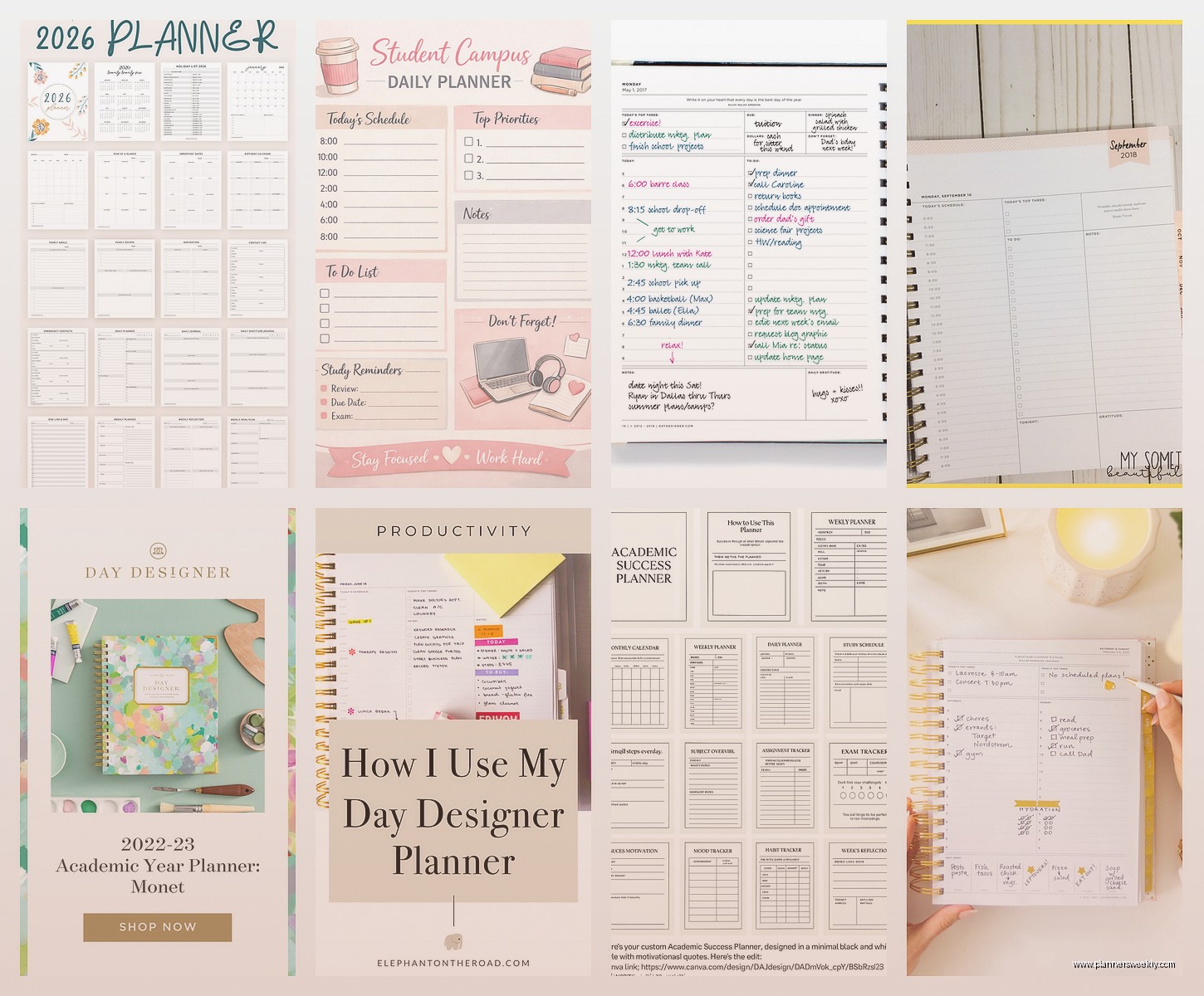 Day Designer Academic Planner: Student Planning Guide