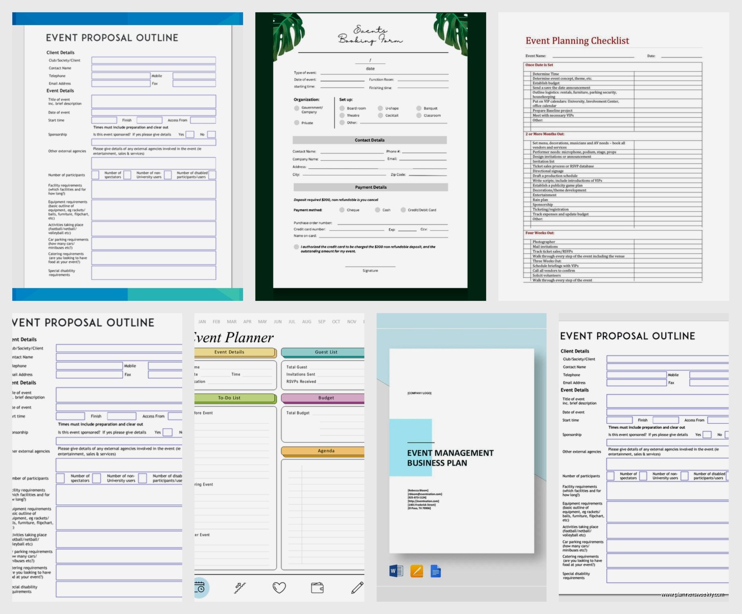 Word Event Planning Template: Free Downloads