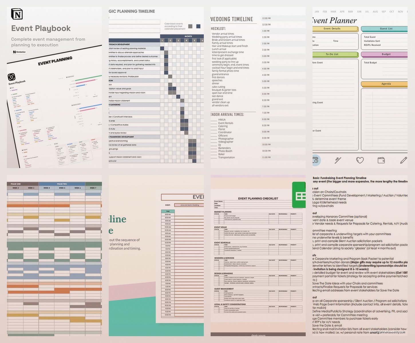 Event Planning Timeline Template: Free Downloads
