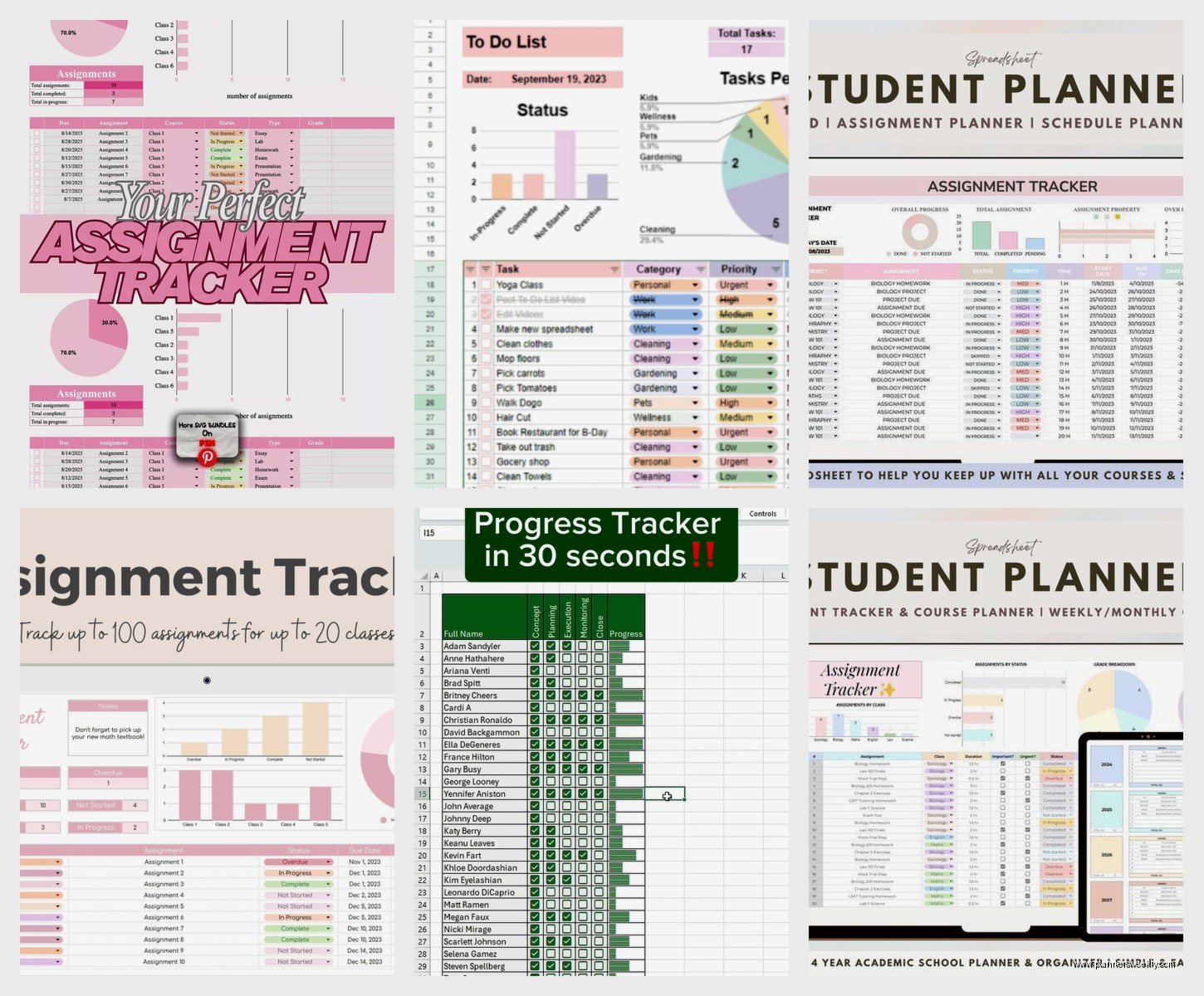 Excel Assignment Tracker: Student Template Guide