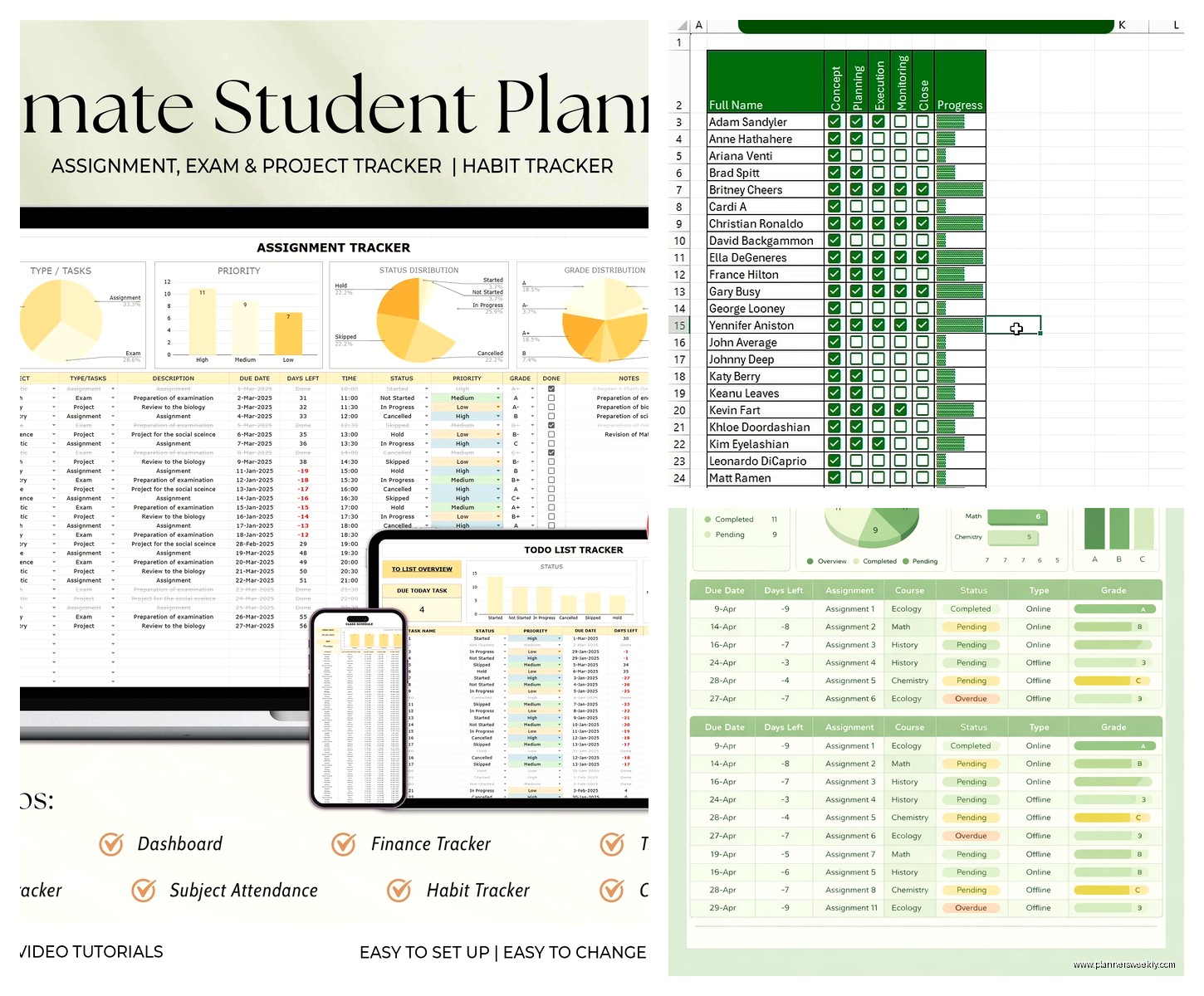 Excel Assignment Tracker: Student Template Guide