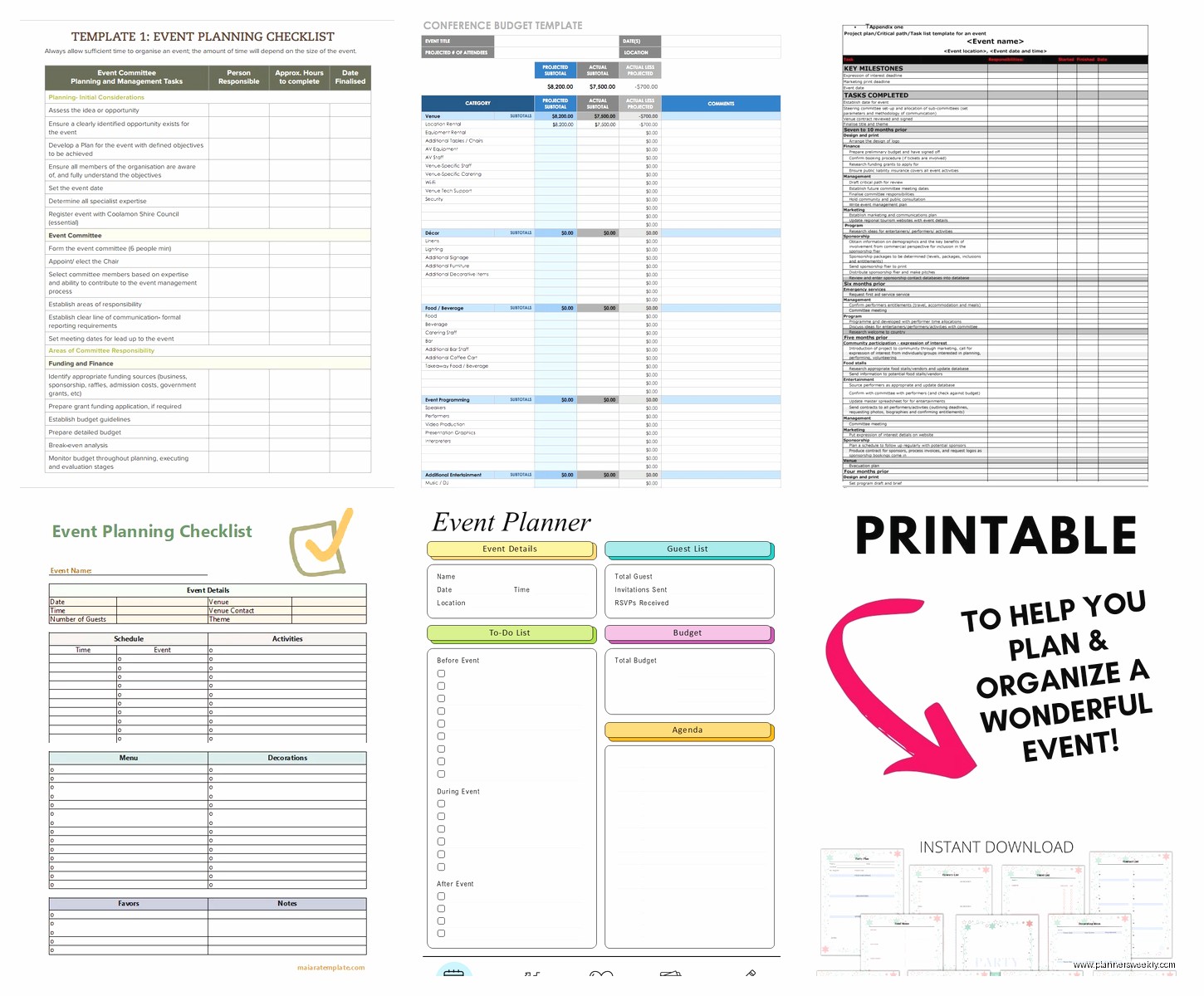 Free Event Planning Template: Downloads & Checklists